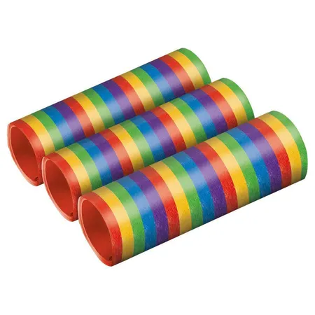 amscan 3 Metallic Luftschlangen Bright Rainbow