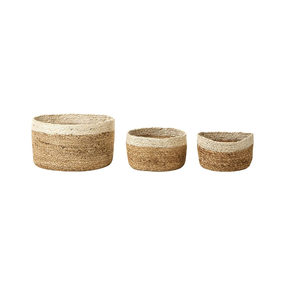 Beliani Lot de 3 paniers TAJORI - Naturel