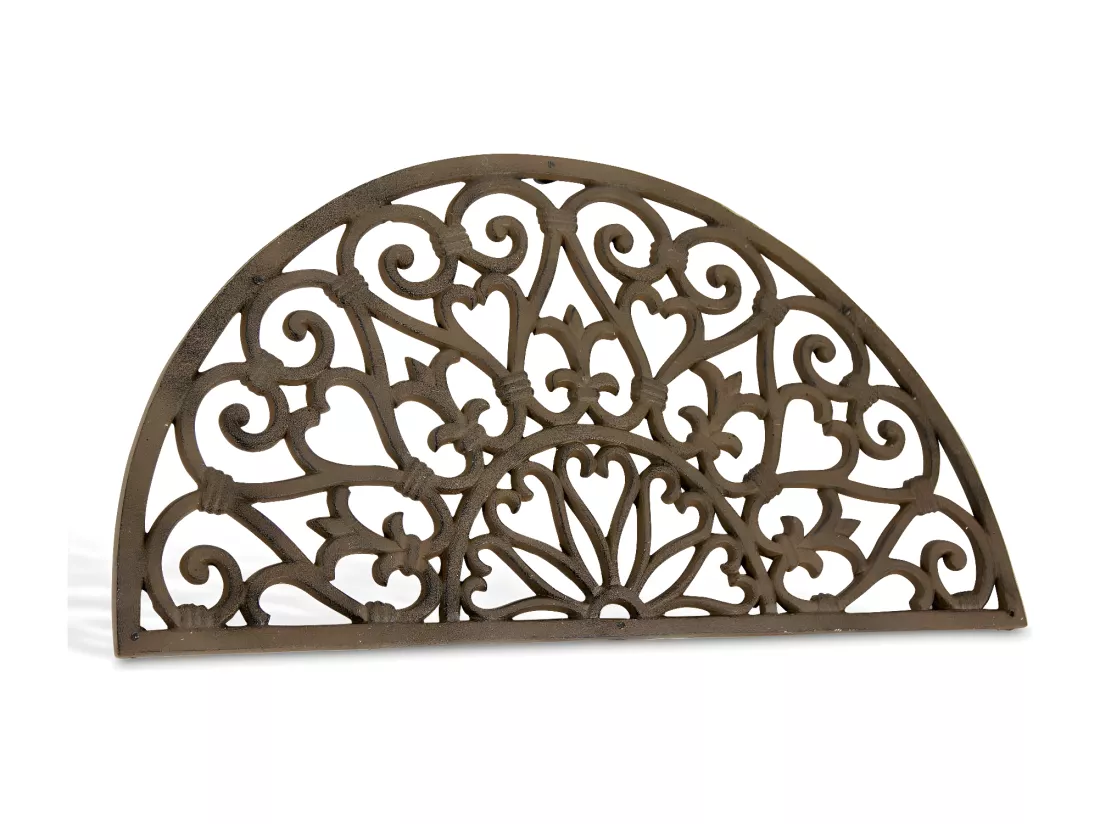 Paillasson demi lune fonte Fonte Marron - Décoration d'Autrefois
