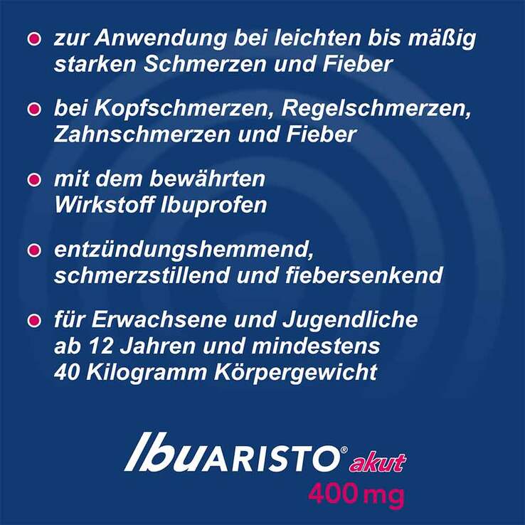 IbuARISTO akut 400 mg Ibuprofen Filmtabletten, 10 St