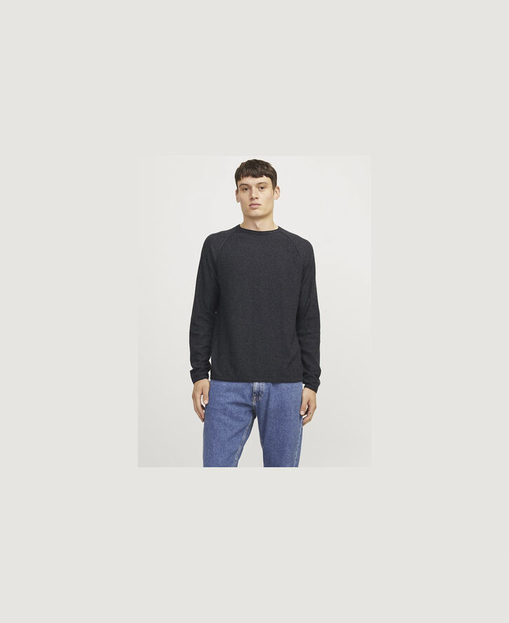 JJ-REBEL JREBNOAH KNIT CREW NECK Dark grey melange