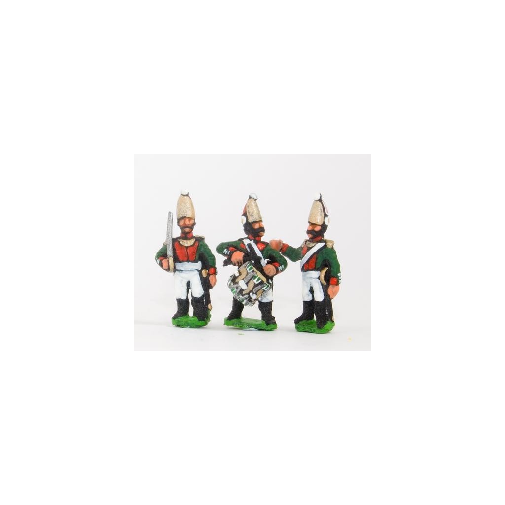 Russian 1813-15: Command: Pavlov Lifeguard Officer, Standard Bearer & Drummer