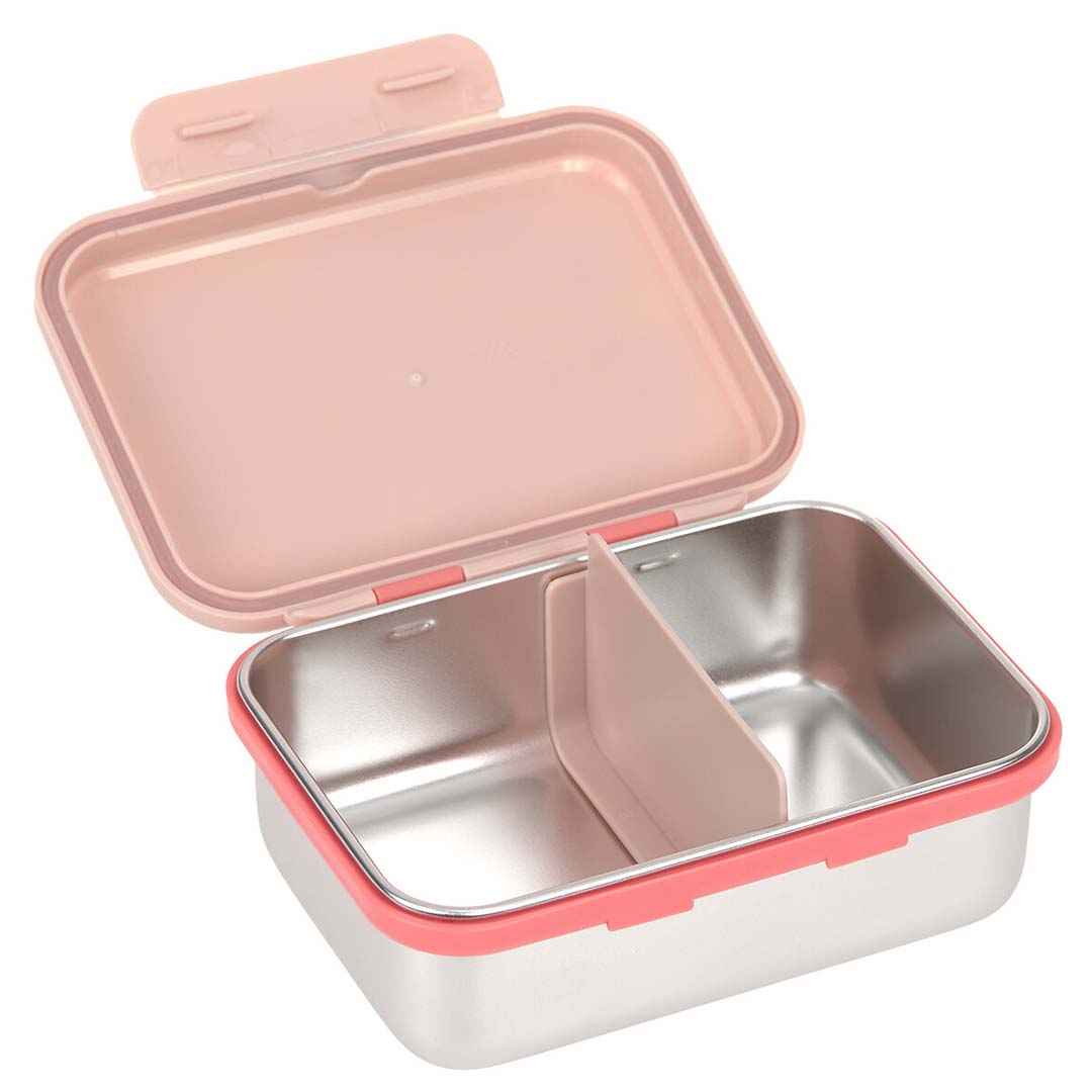 lässig rvs broodtrommel sunny explorer - rose-pink