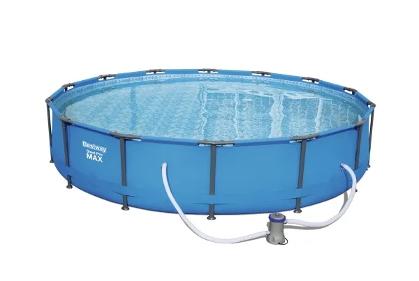 Bestway Steel Pro 56595, 10220 L, Indrammet pool, Blå, Grå, 37,3 kg