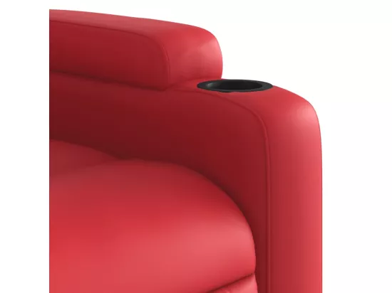 Fauteuil inclinable électrique Rouge Similicuir