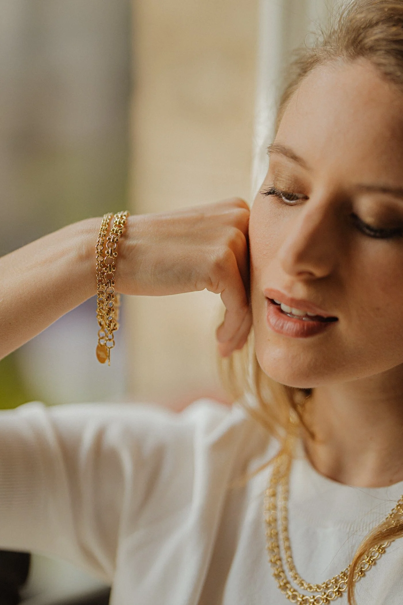 HÉBÉ - Bracelet plaqué argent | Doré