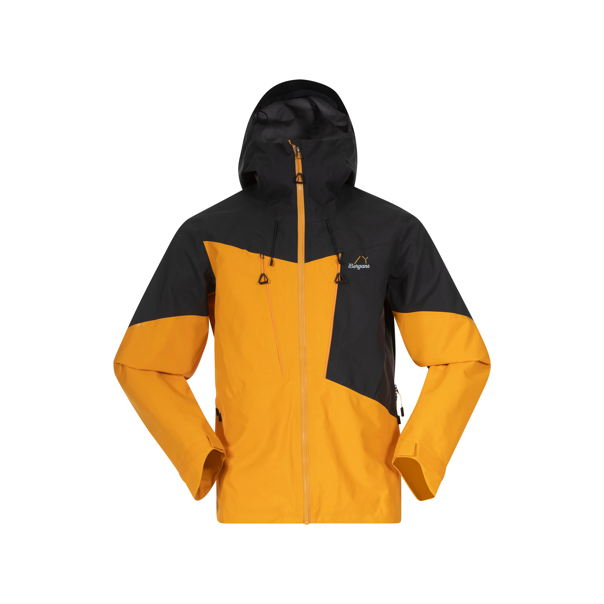 Y MountainLine Bold 3L Shell Jacket Men Mango Yellow / Dark Shadow Grey