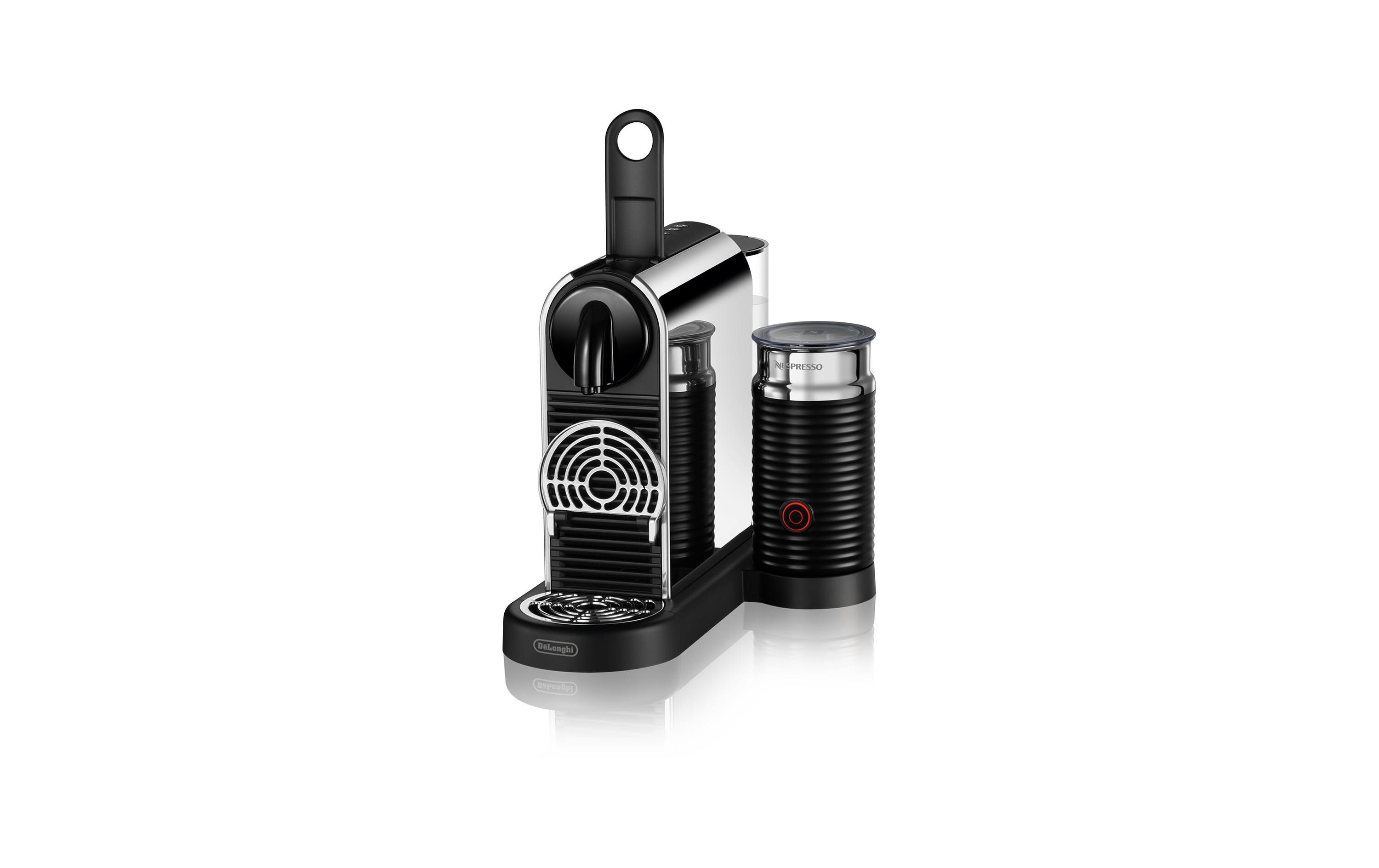 Kaffeemaschine Nespresso CitiZ Platinum&Milk EN330.M Silber<br>Elegante Nespressomaschine der Original Line mit Heisswasser-Funktion und Milchschäumer