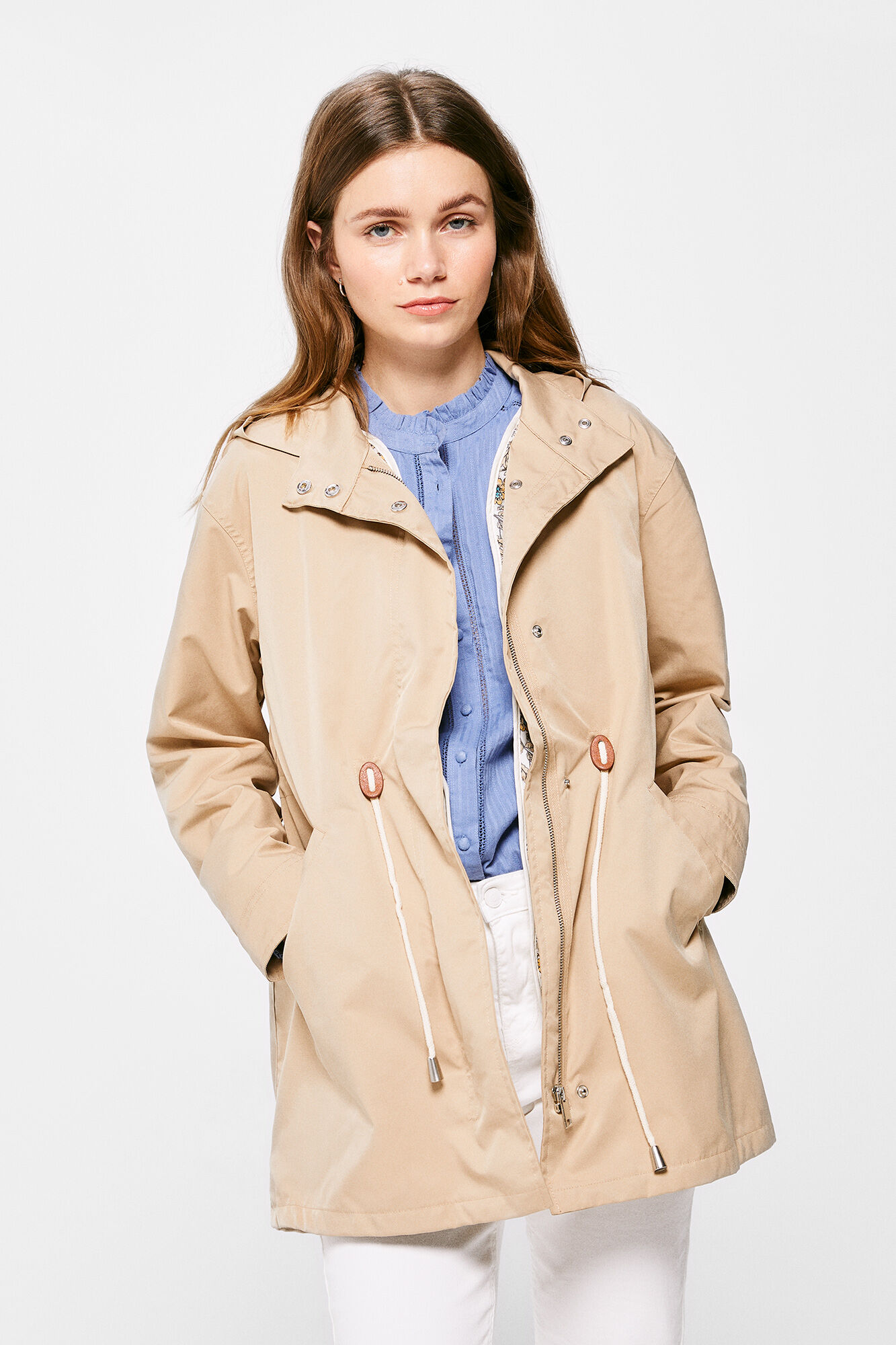 Parka Algodón Desmontável - bege