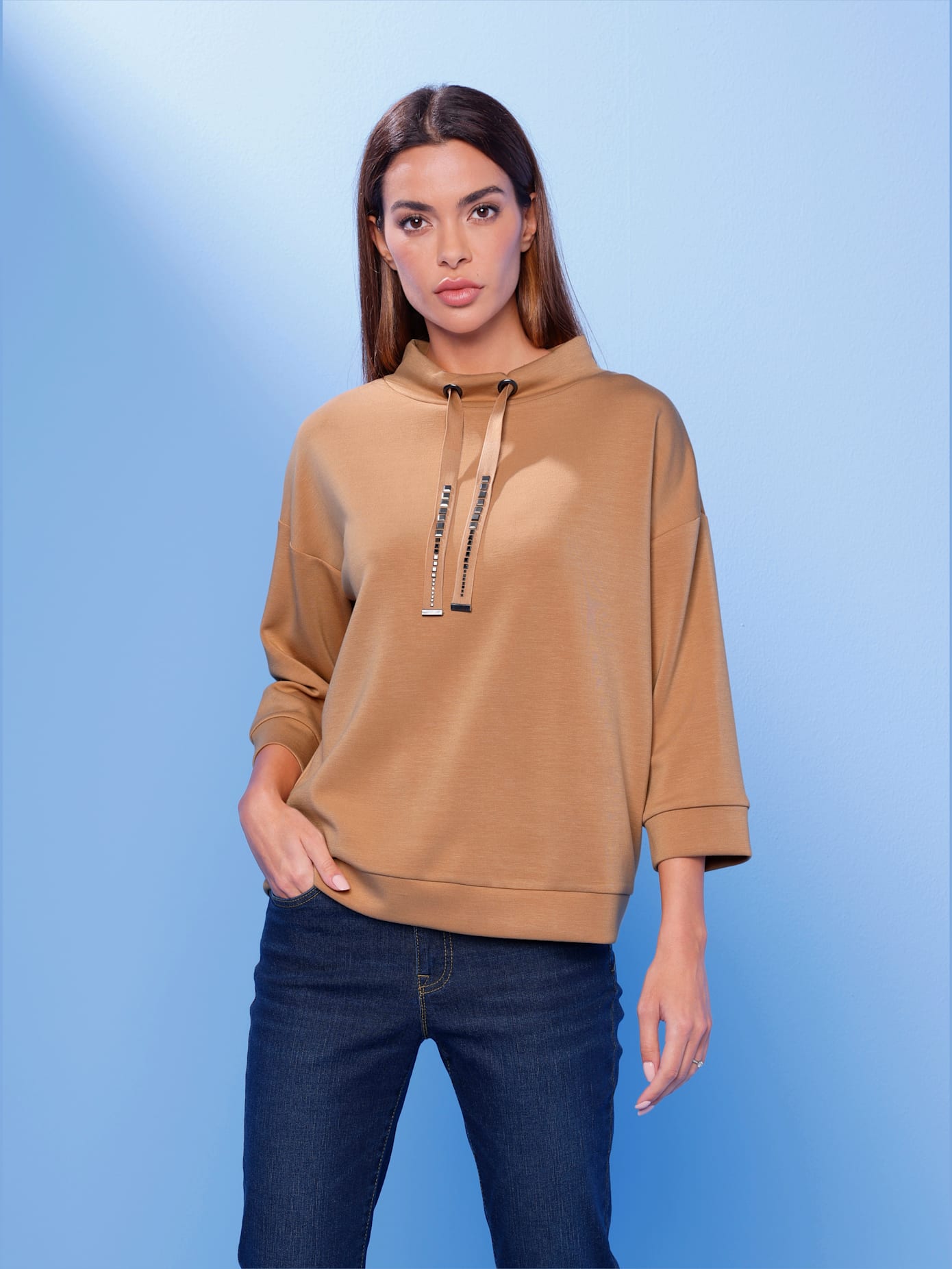 Sweat-shirt mancherons tendance
