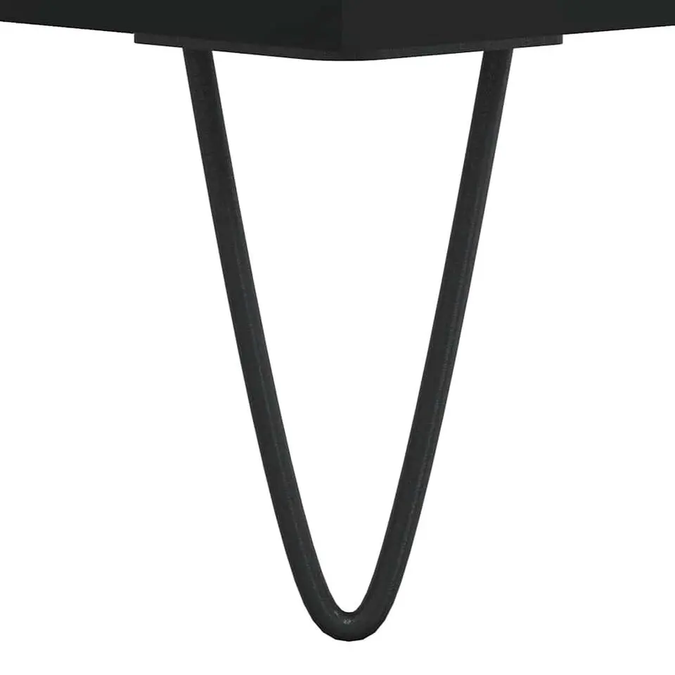 vidaXL - Wastafelonderkast met 2 lades - Zwart - Hout en ijzer - 65x33x60 cm