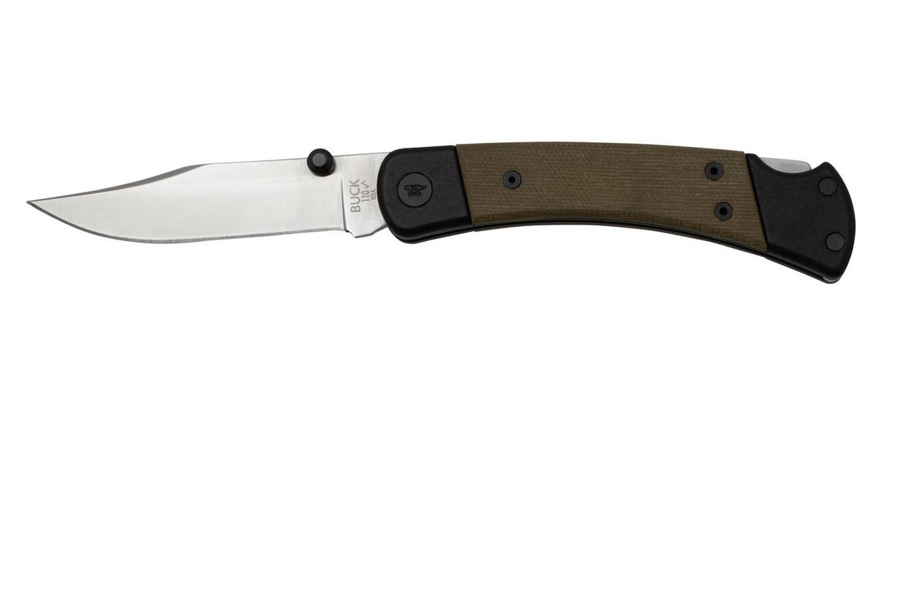 Buck 110 Hunter Sport Pro 0110GRS5 Satin BOS S30V, Green Micarta, zakmes