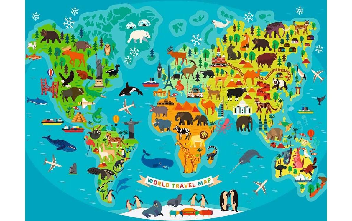 Ravensburger Puzzle »Puzzle Tierische Weltkarte«