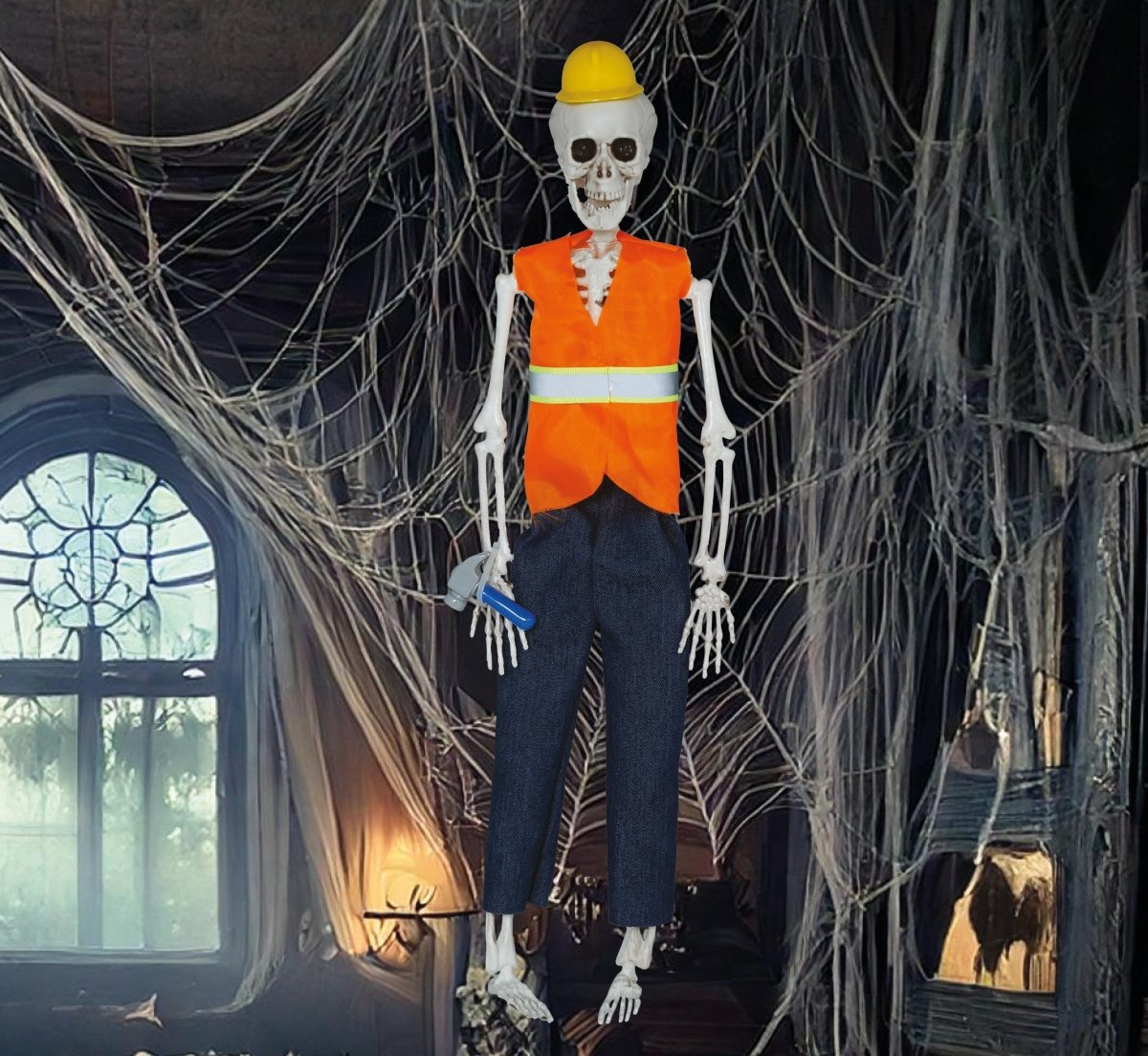 Halloween Pop Skelet Wegwerker 40cm