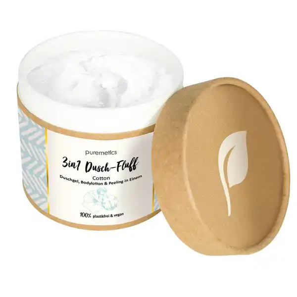 3in1 Dusch-Fluff Cotton mit Zuckerpeeling