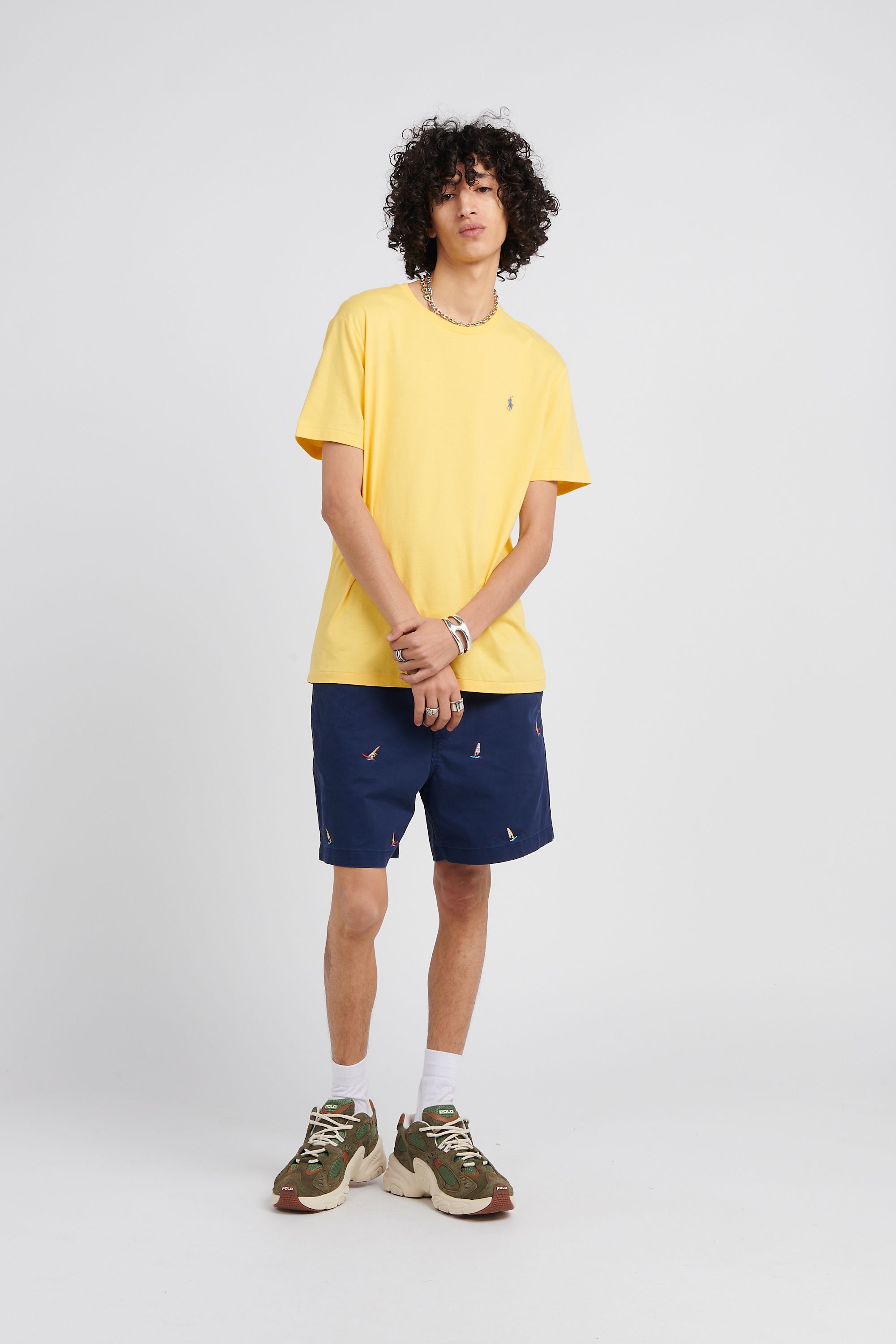 POLO RALPH LAUREN T-shirt Custom Slim Fit Jersey Crewneck T-Shirt Jaune