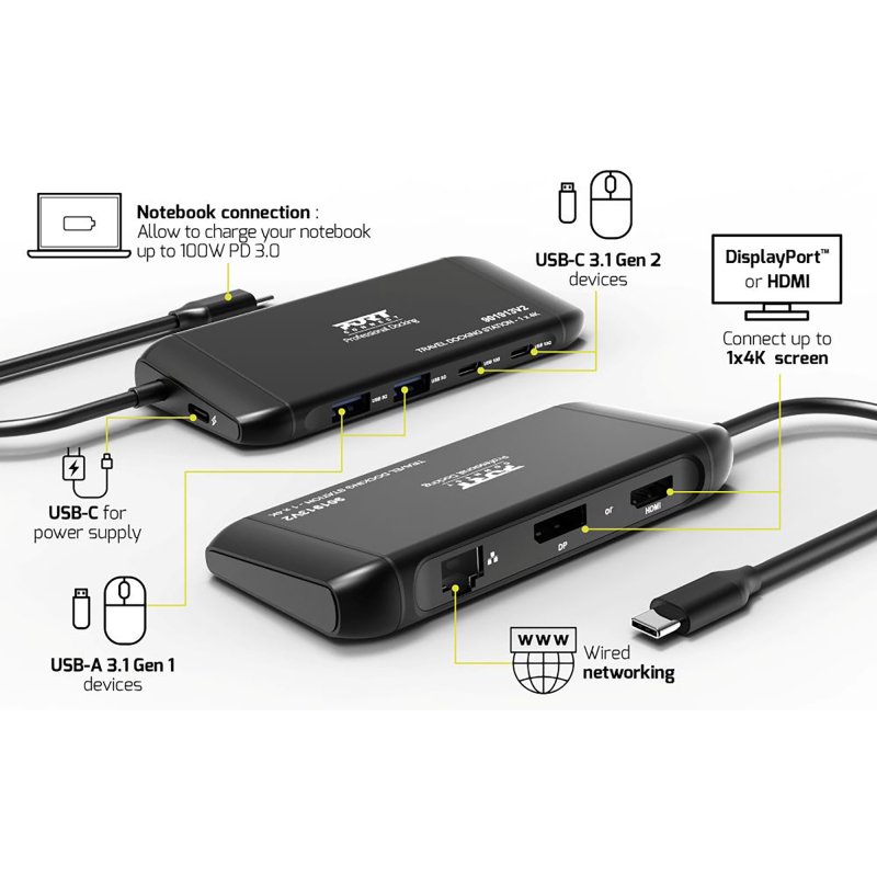 Hub USB C 7 ports PORT Connect 901913V2