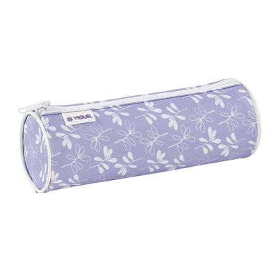Trousse ronde Garden - 1 compartiment - violet - Viquel