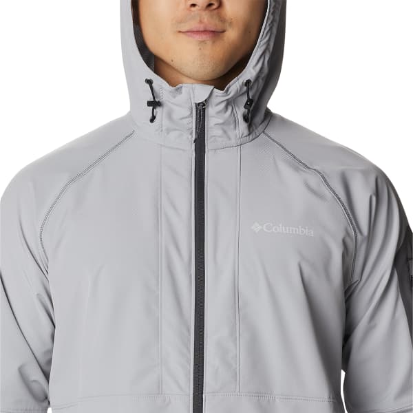Softshell randonnée COLUMBIA TALL HEIGHTS™ HOODED SOFTSHELL GREY/SHARK RIPSTOP/SHARK ZIPS