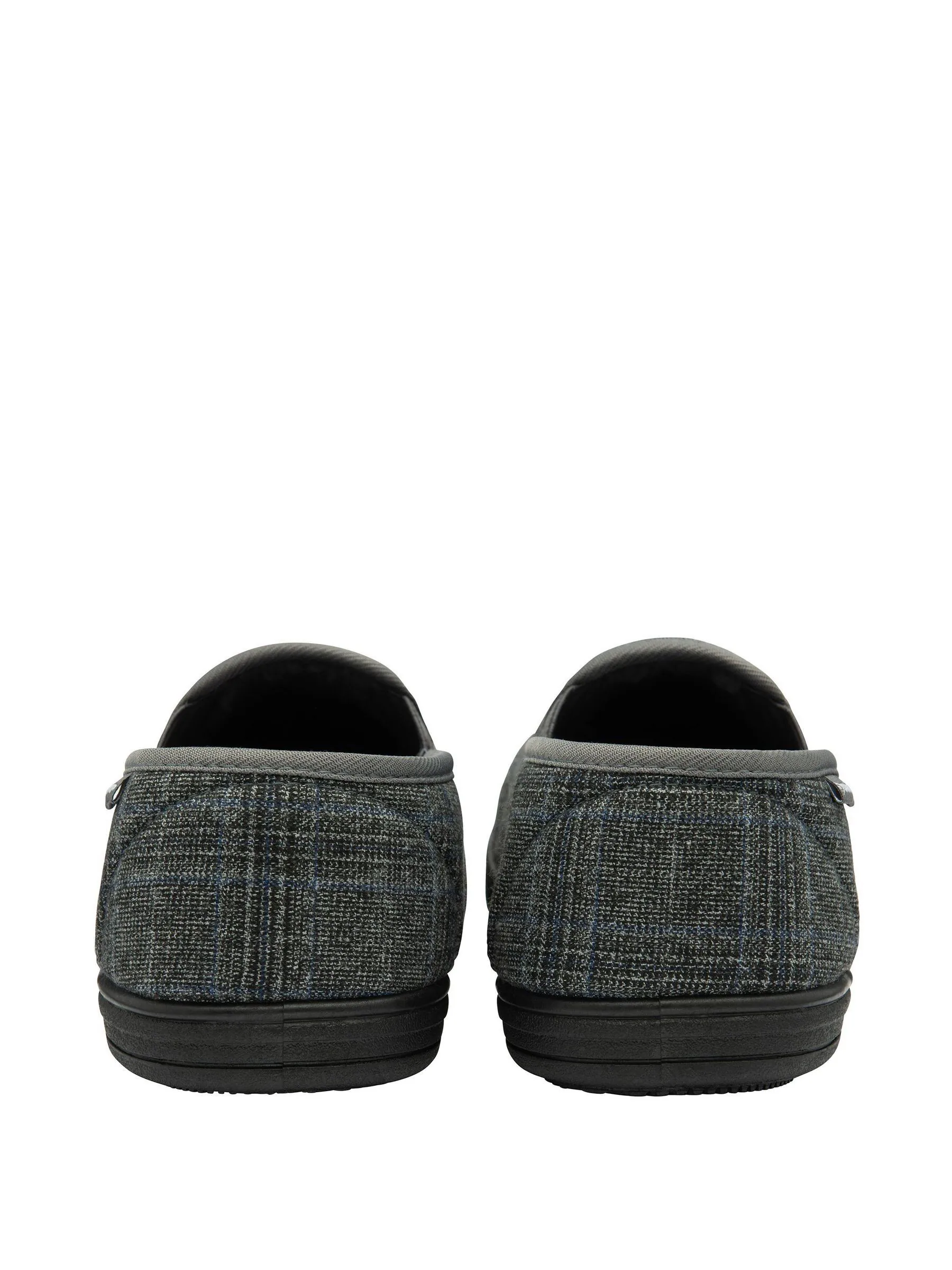 Grijs - Dunlop pantoffels met twee inzetstukken voor heren