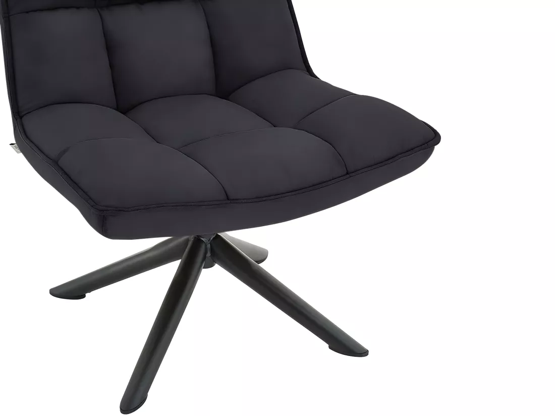Chaise longue en microfibre antracite