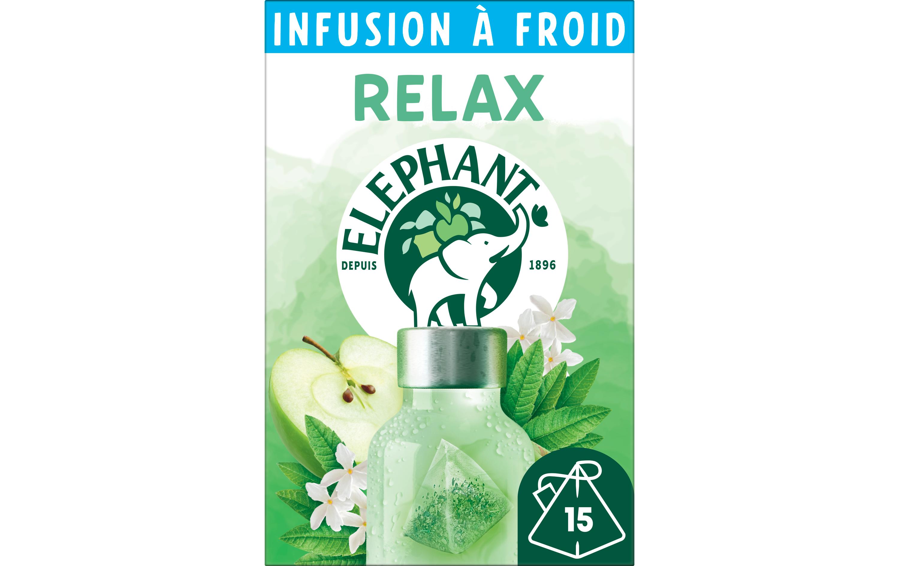Teebeutel Cold Infusion a Froid Relax 15 StückTee mit Apfel, Jasmin und Eisenkraut