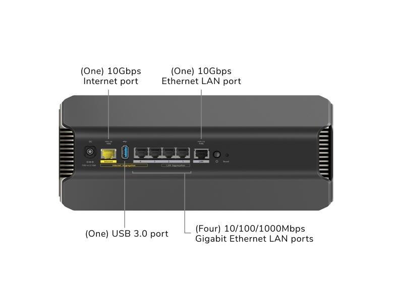 Netgear Tri-Band WiFi Router Nighthawk RS700S-100EUS Netgear Nighthawk WiFi 7 Tri-Band Router – Leistungsstarkes WiFi für Multi-Gig-Geschwindigkeiten