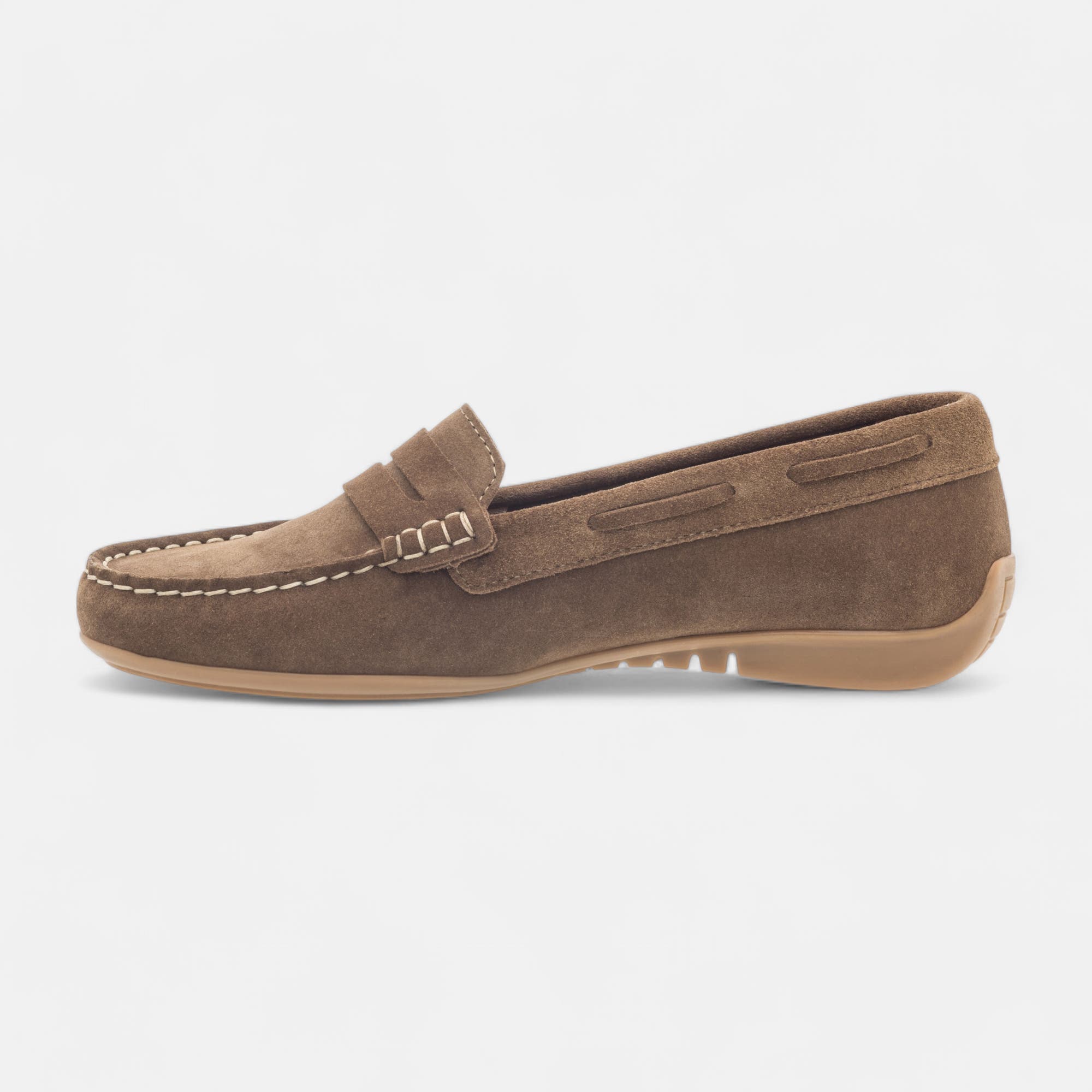 Mocassins Femme en cuir taupe
