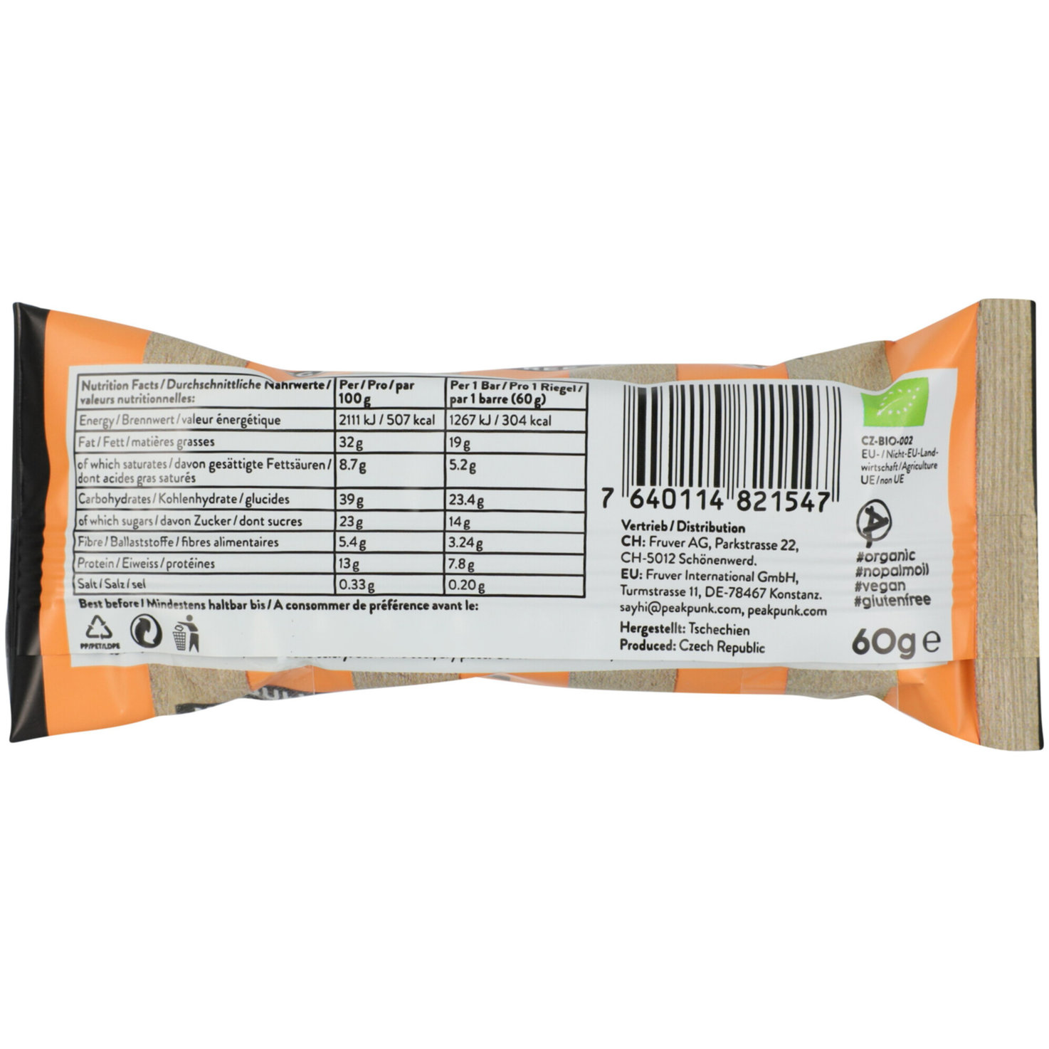 Peak Punk Bio Oat Chocolate & Peanut