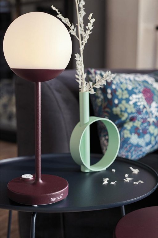 Fermob MOOON! tafellamp H41 LED oplaadbaar Antraciet