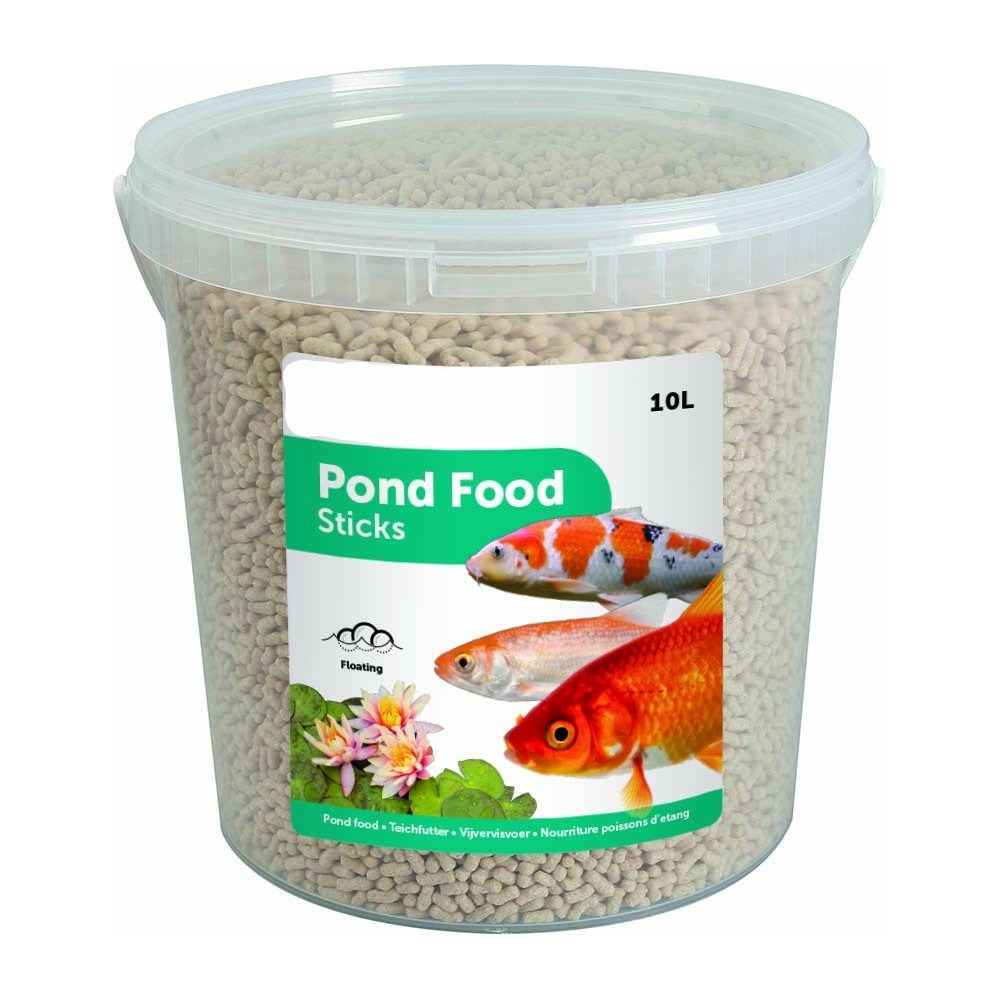 Nourriture poisson étang forme sticks seau 10 litres