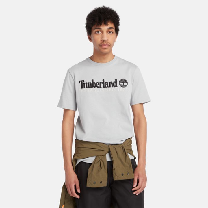 Camiseta masculina cinza da equipe Est. 1973