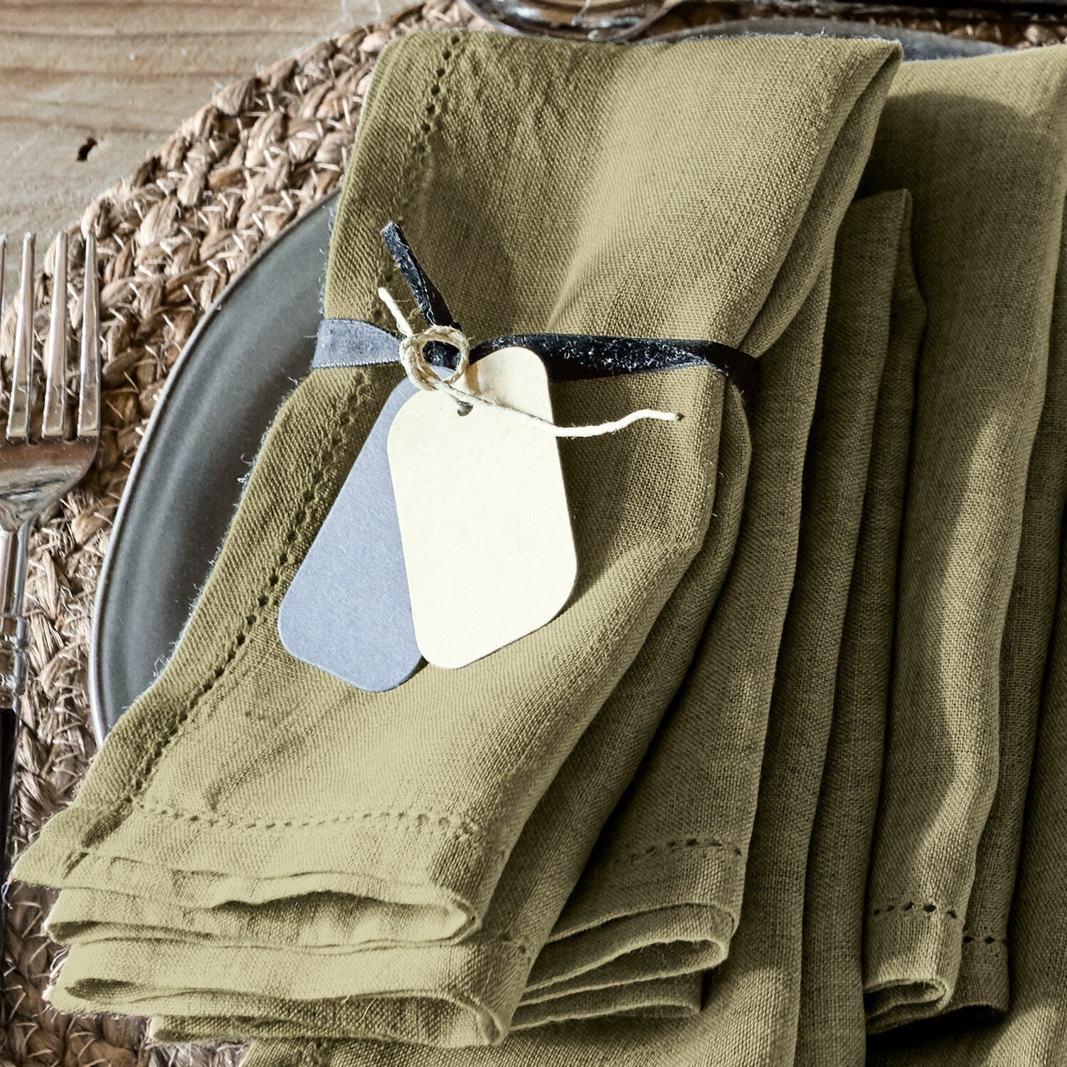 Serviette 6er Set Fibi grün
