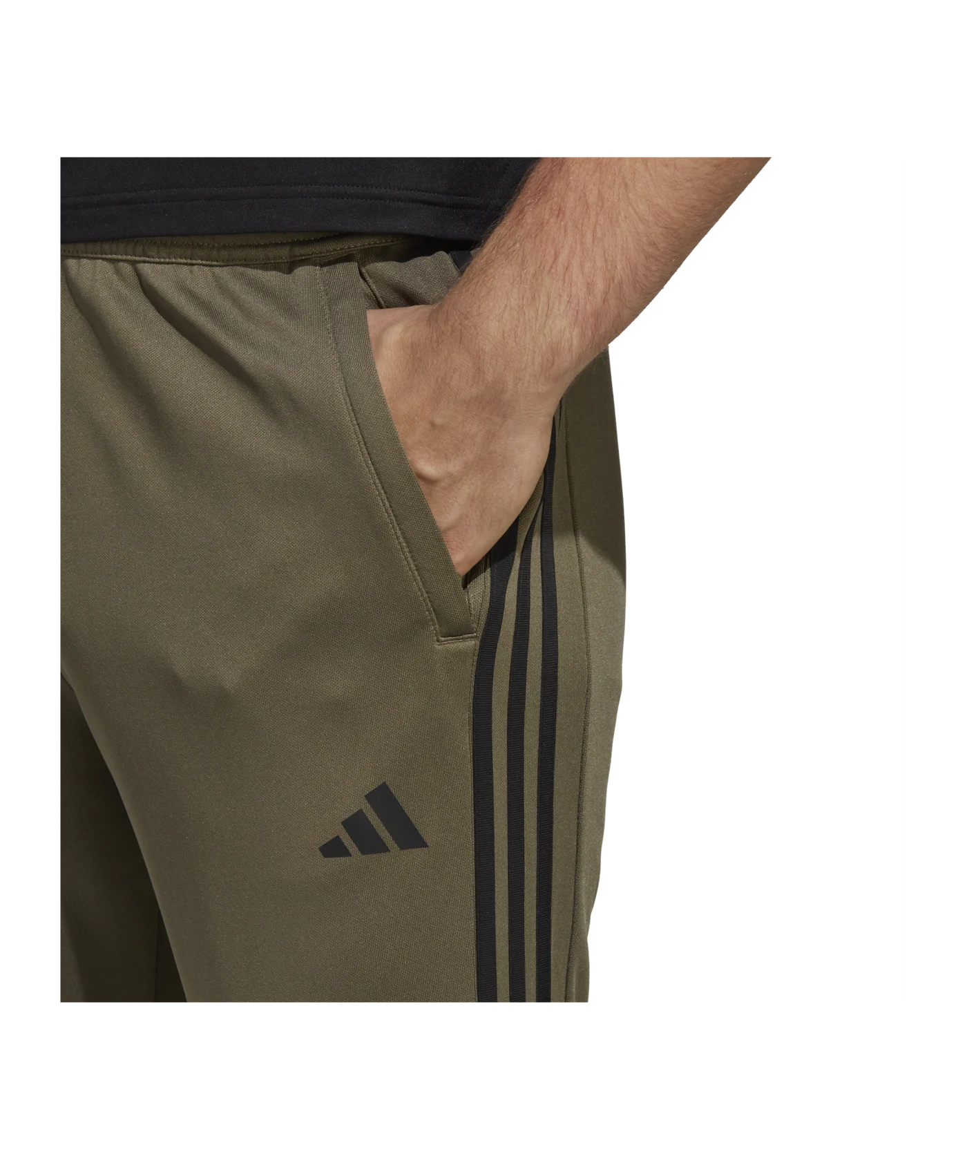 adidas Base 3-Stripes Trainingshose Grün Schwarz