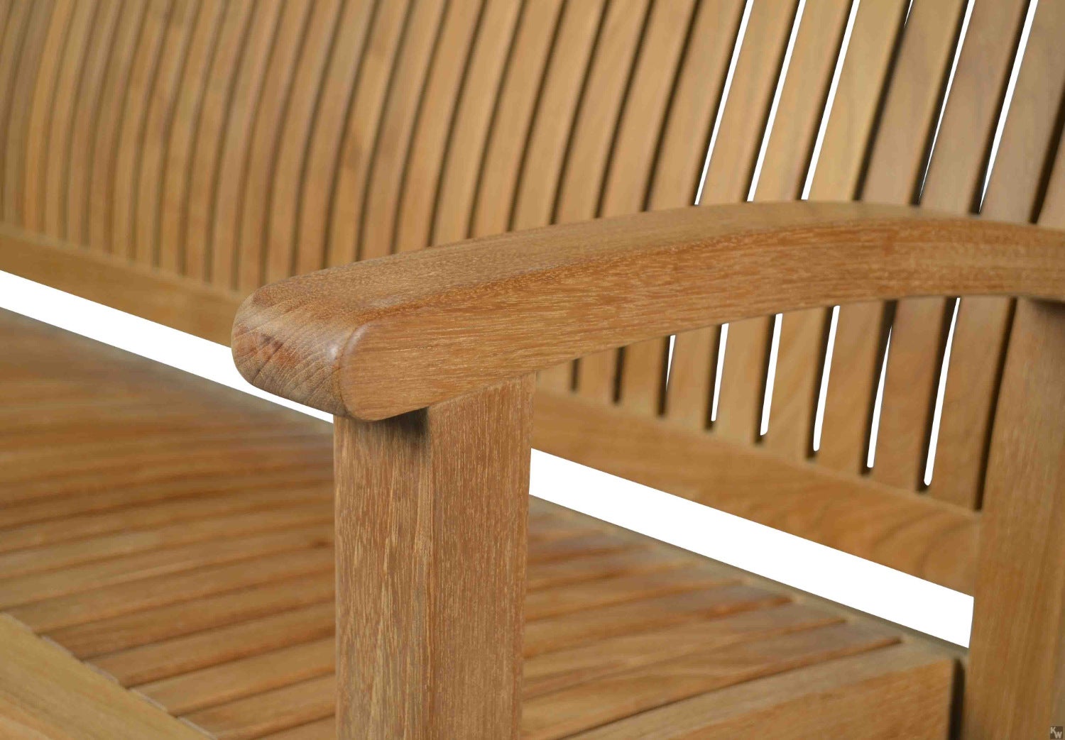 Teakhouten tuinbank 150 cm, ergonomisch gevormd, premium weerbestendig