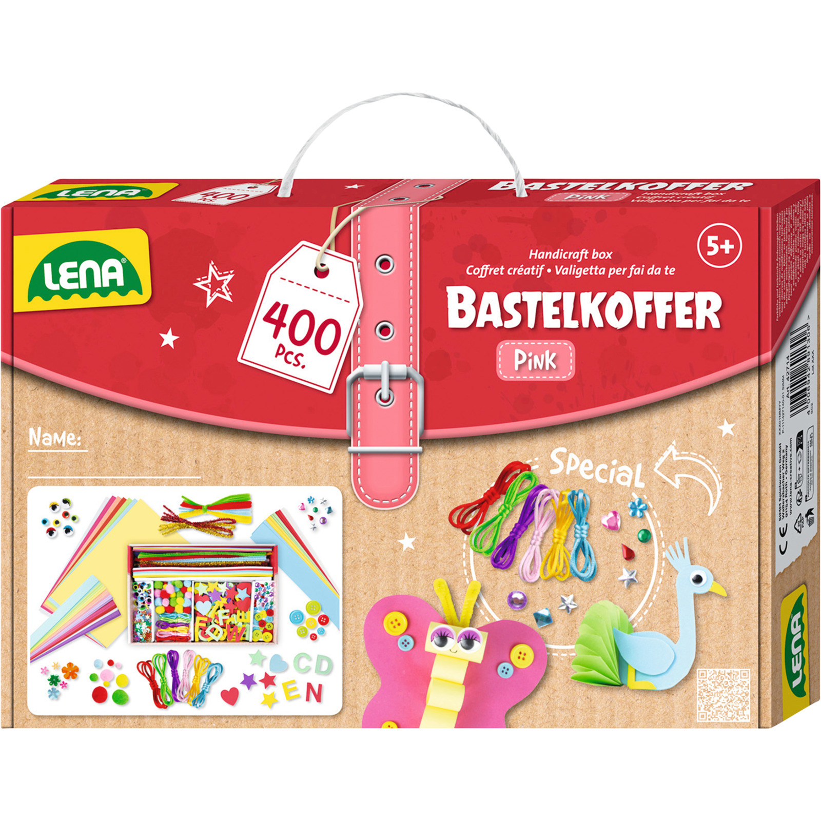 Lena Bastelkoffer pink 400-teilig