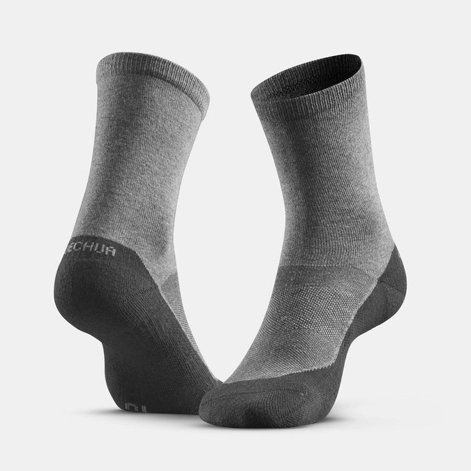 Decathlon Quechua - Meias Quechua Hike 50 High - Pacote com 2 pares - Cinza
