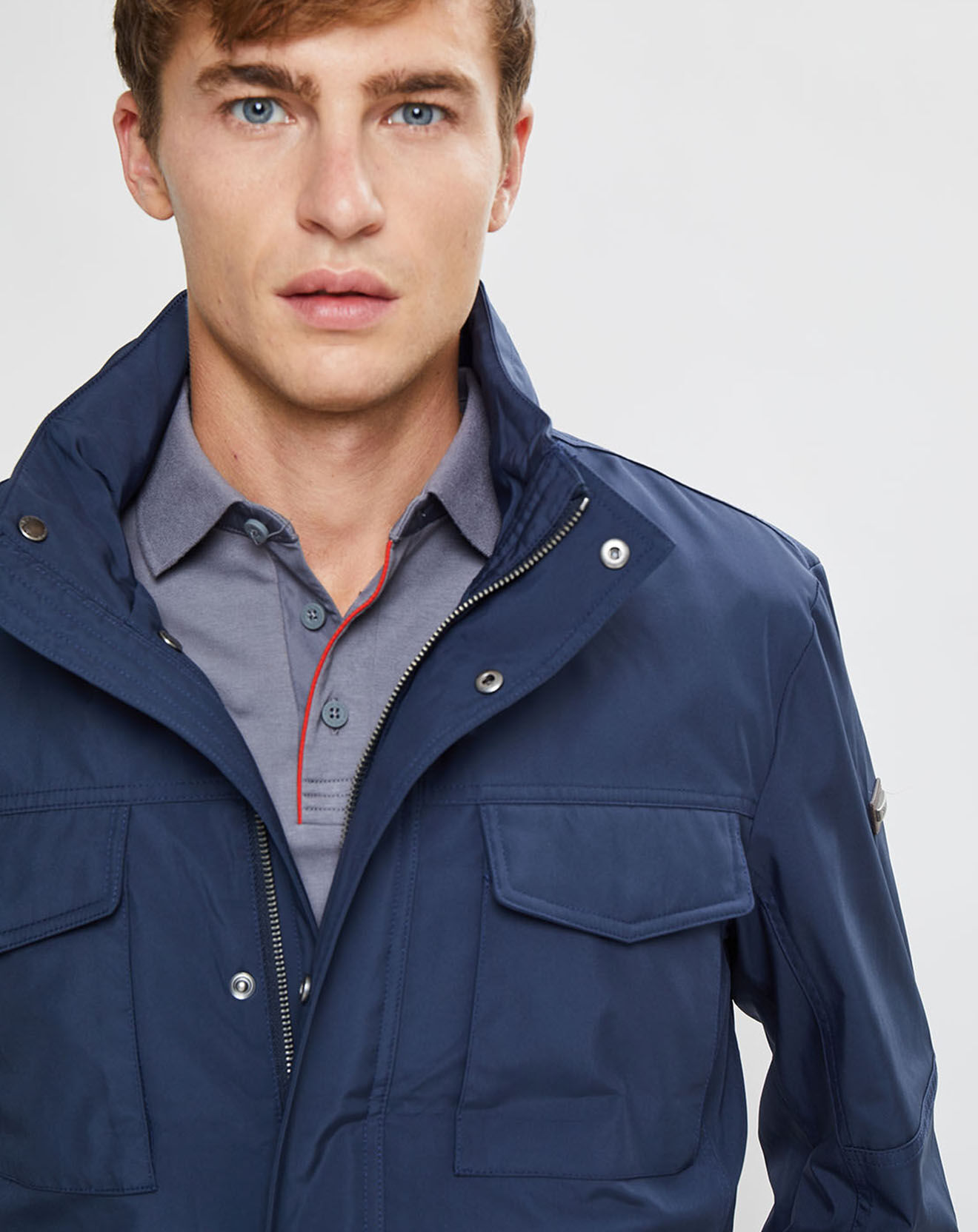 Hackett London Parka en Nylon bleue