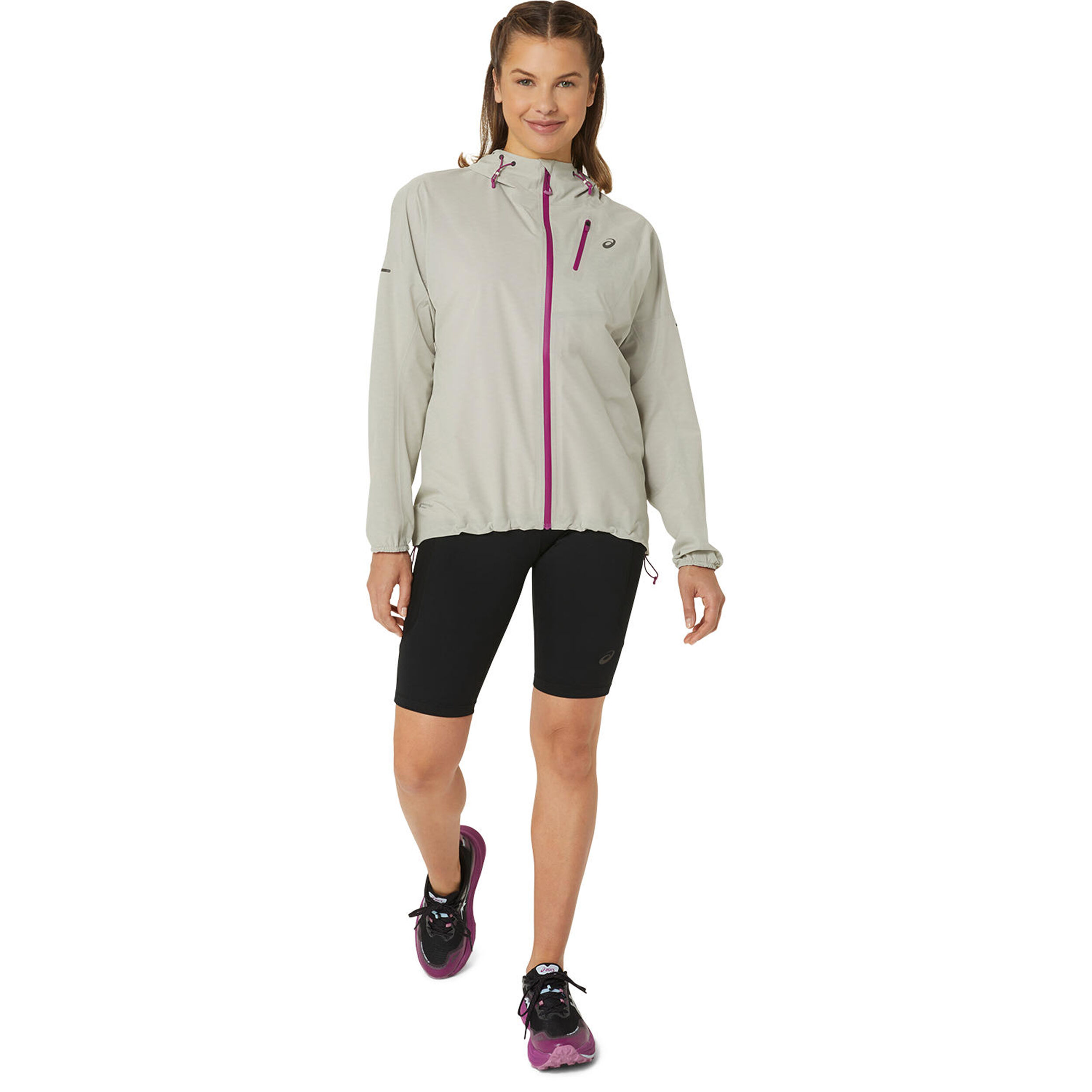 ASICS Fujitrail Waterproof Veste Running Femmes - Crème