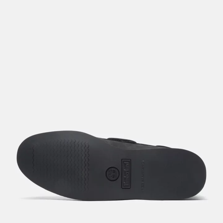 Chaussure bateau classique pour homme en noir