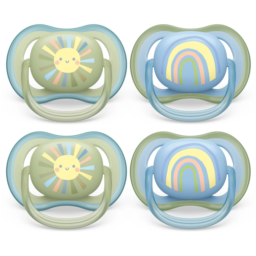 Philips Avent Schnuller ultra air SCF08558 0-6 Monate 4 Stück grünblau