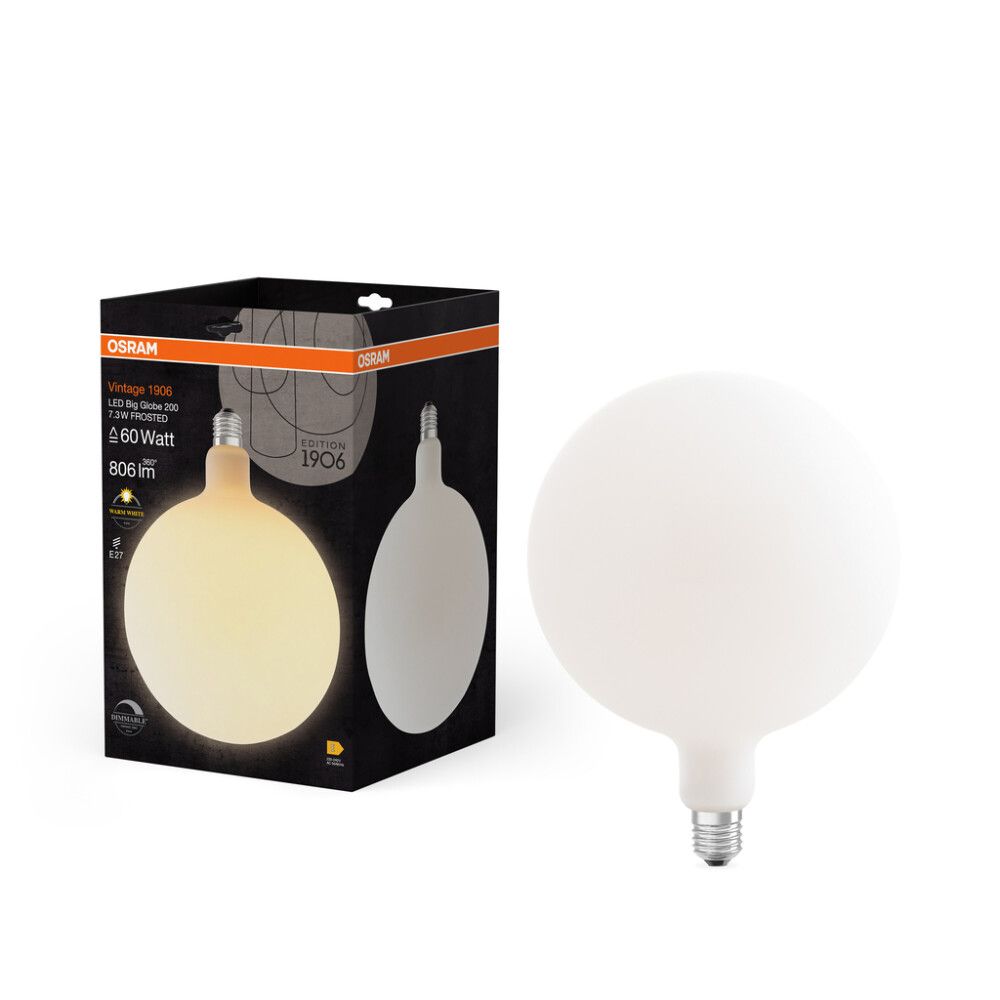LYSPÆRE OSRAM VINTAGE 1906 LED BIG GLOBE E27 7,3W