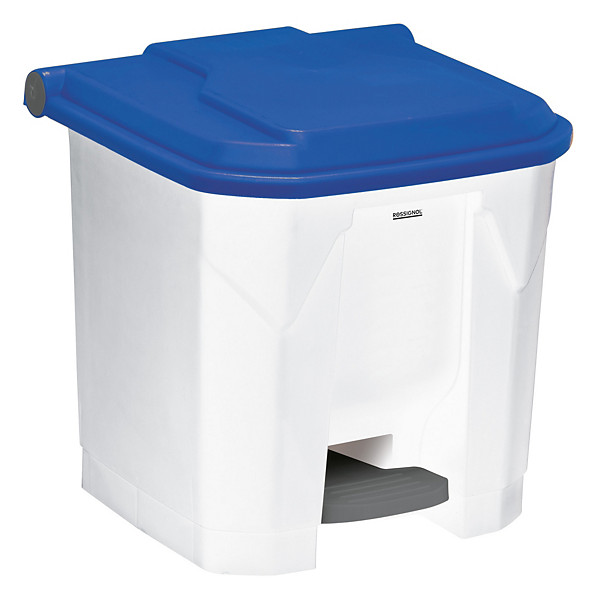 ROSSIGNOL Poubelle à pédale haccp 30 L Utilo - blanc / bleu