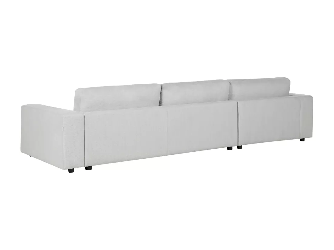 Canapé 4 Places Angle à gauche Style Moderne Minimaliste en Tissu Gris Clair Lofoten