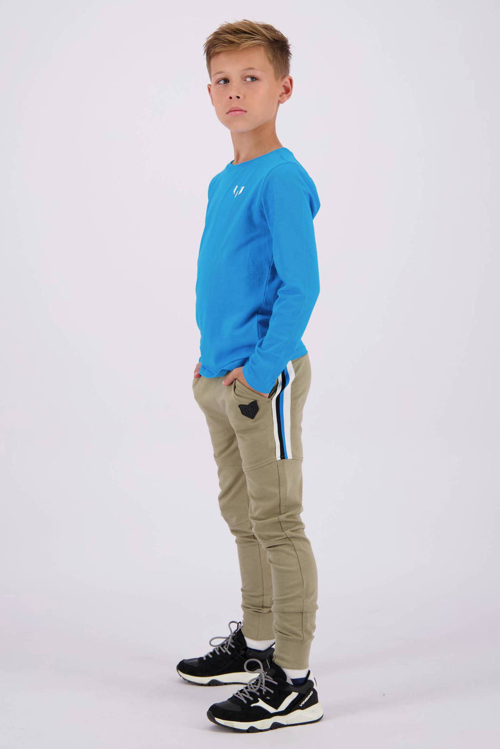 Vingino longsleeve Juan met backprint blauw