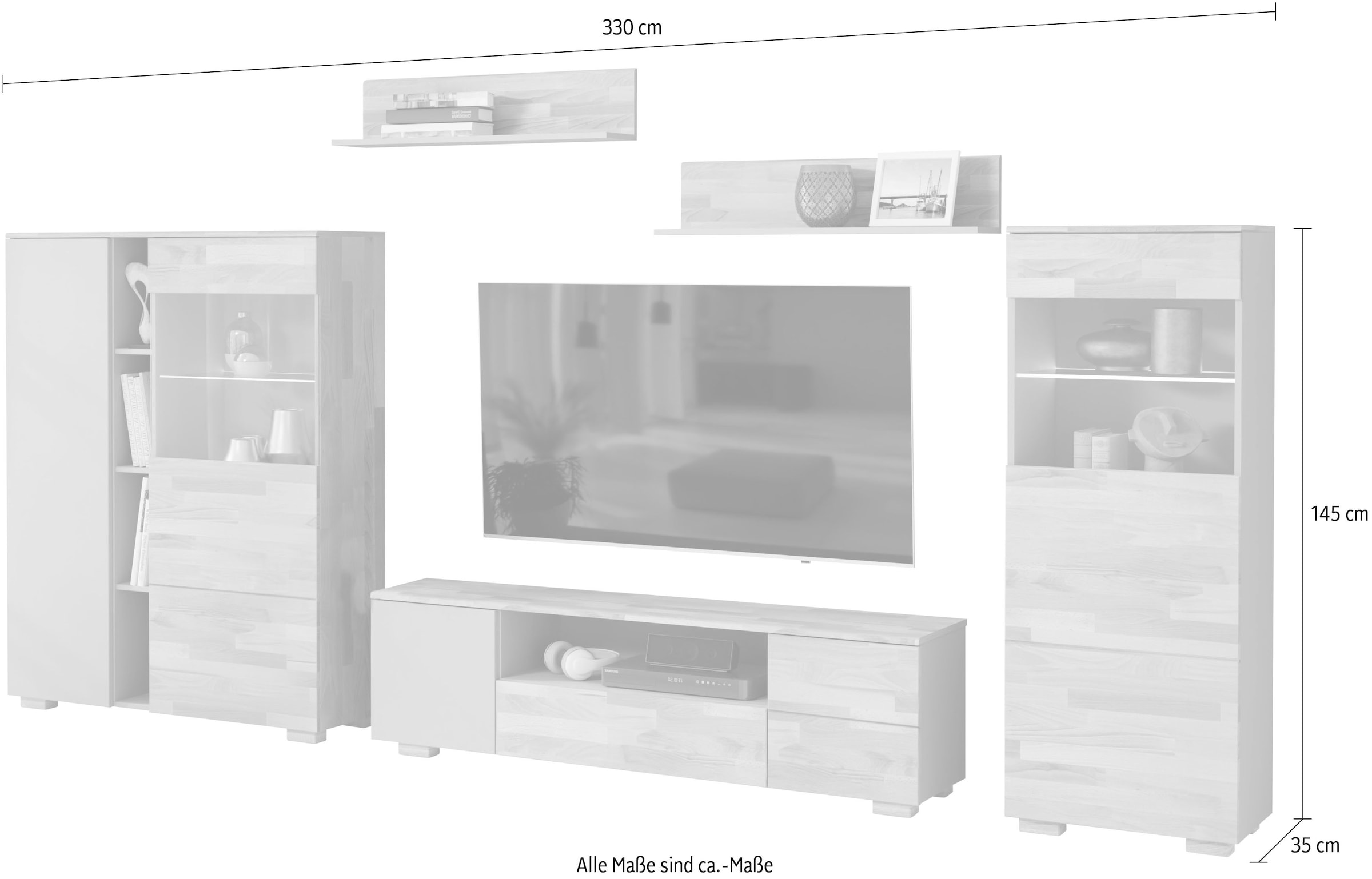 Home affaire Wohnwand 5 Stk. tlg.