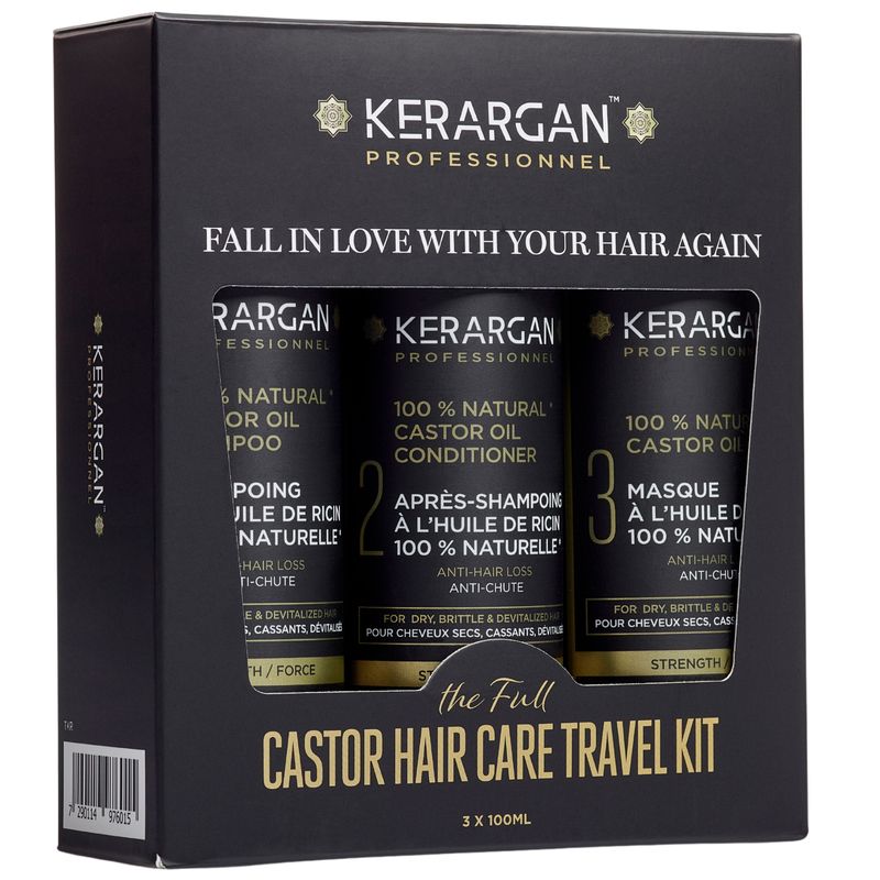 Kerargan - Reiseset gegen Haarausfall mit Rizinusöl