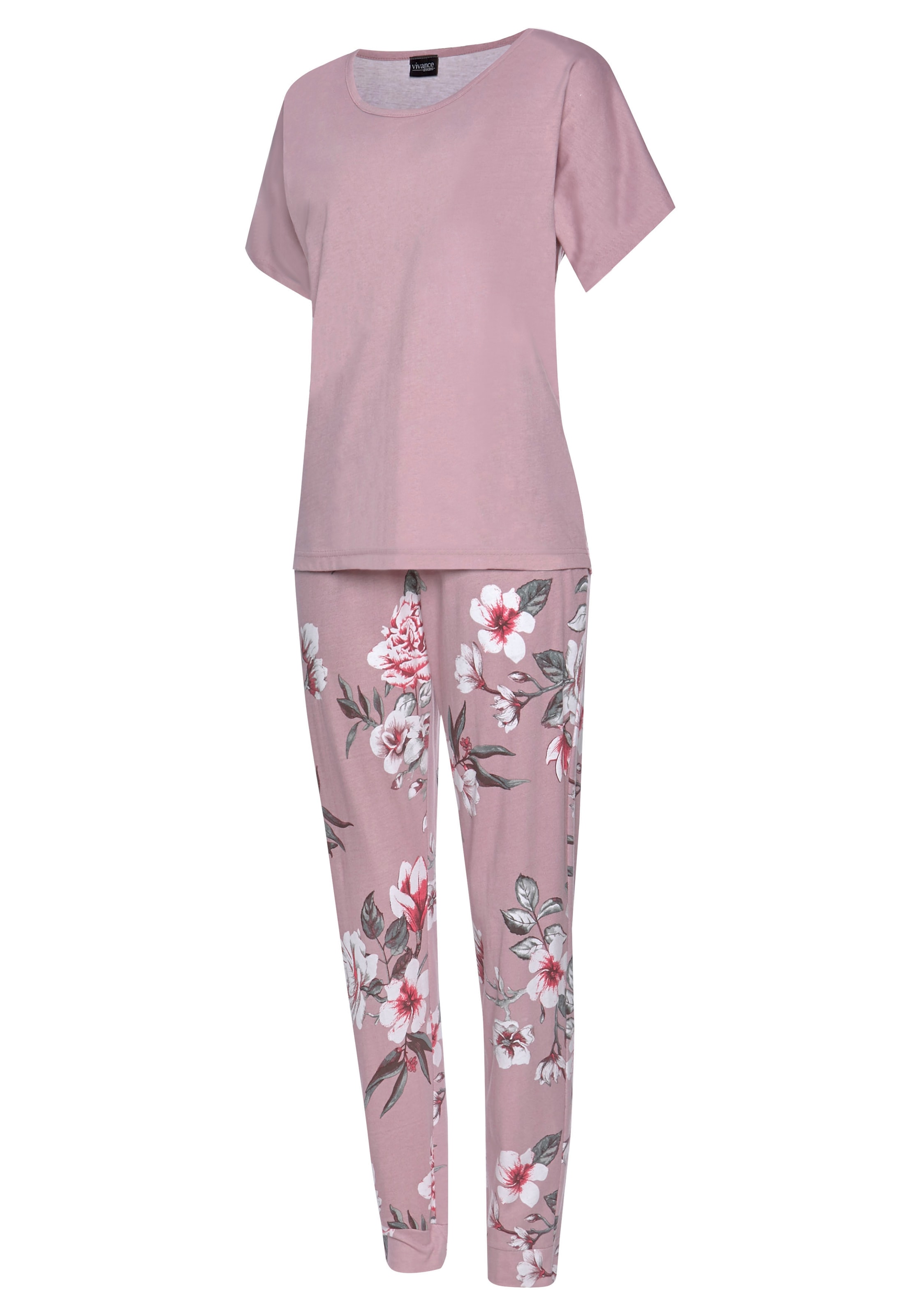 Vivance Dreams Pyjama, 4 Stk. mit Blumendruck