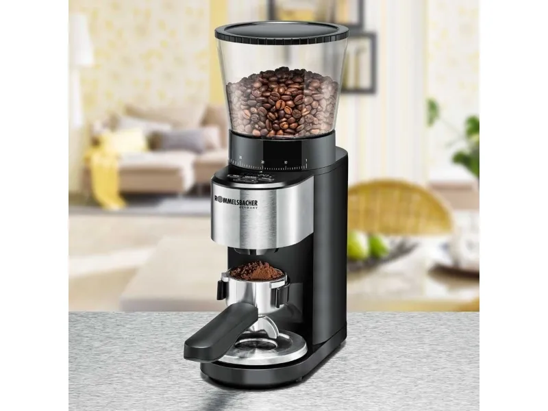 Rommelsbacher EKM 500 - Kaffekværn/køkkenvægt - 160 W - sort/rustfrit stål