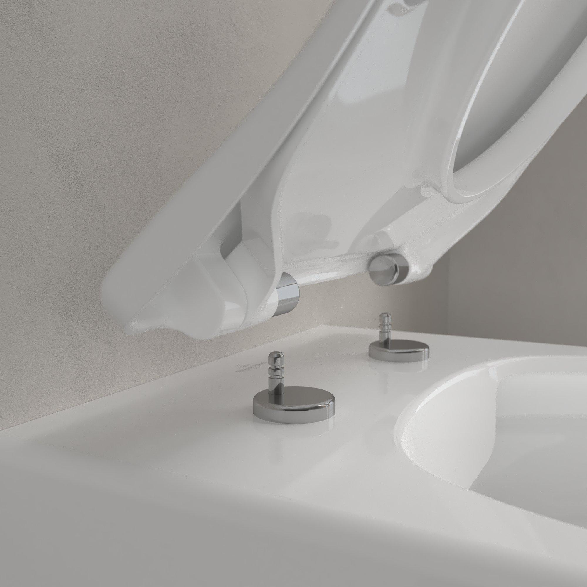 Villeroy & Boch Avento randloos toilet met dunne softclose zitting wit glans